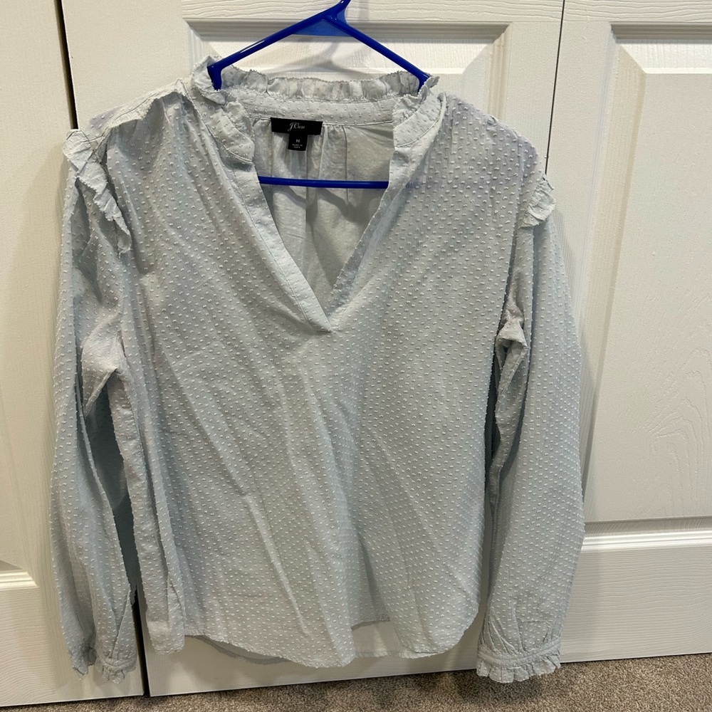 NEW J.Crew Light Blue V-Neck Tunic size M